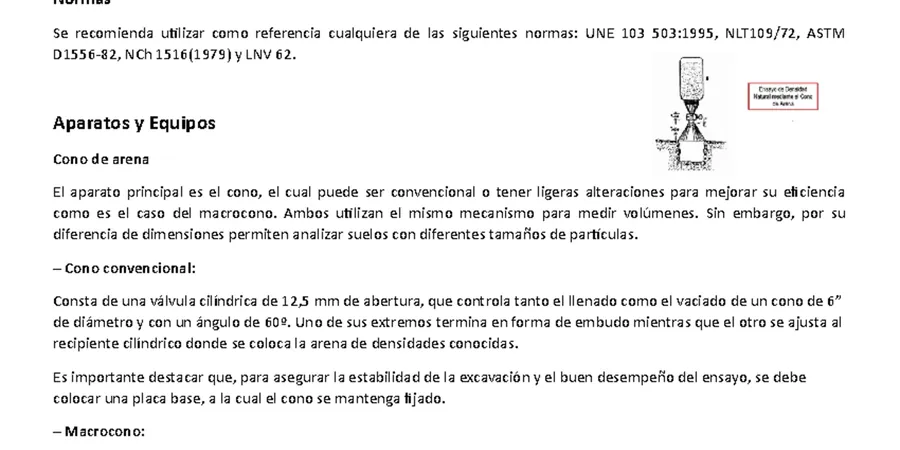 Ensaio de densidade in situ pelo método do cone de areia em Londrina